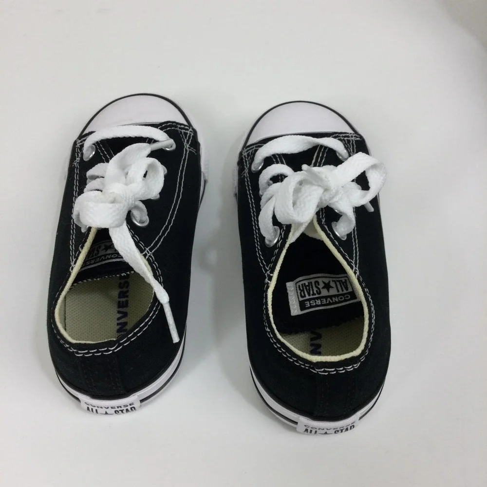 Converse Infant All Star Chuck Taylor Low Top Ox Unisex Sneaker Shoes Black 9 US